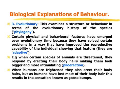 Ppt Biological Bases Of Behaviour Lecture 1 Biology And Behaviour