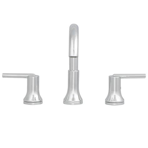 Delta Trinsic 8 In Widespread 2 Handle Bathroom Faucet With Metal Drain Assembly In Chrome 3559