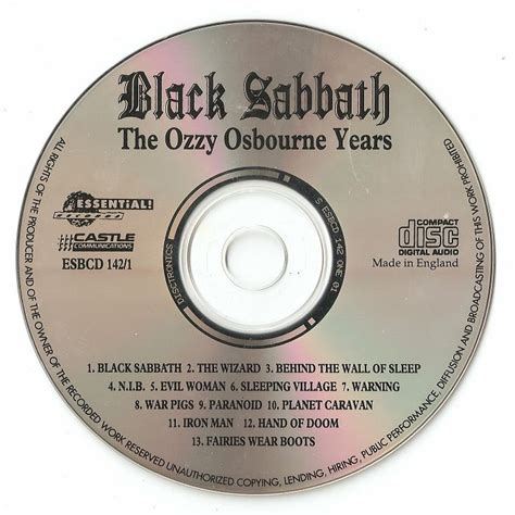 The Ozzy Osbourne Years Disc 1 Black Sabbath Mp3 Buy Full Tracklist