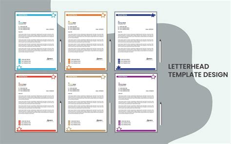 simple letterhead template design. 34347019 Vector Art at Vecteezy