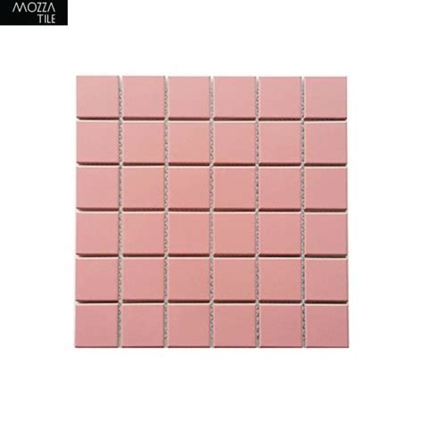 Mosaic Mozza Tile Med Square Glossy Pink X Mosaic Glossier Pink