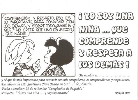 Yo Soy Una NiÑa Y Soy Importante Yo Soy Mafalda