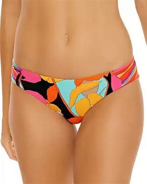 Trina Turk MULTI Shirred Side Tab Hipster Bikini Swim Bottom US 8