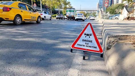 İstanbul Şişli de Dron Destekli Trafik Denetimi 5 Bin 112 Lira Cezaya