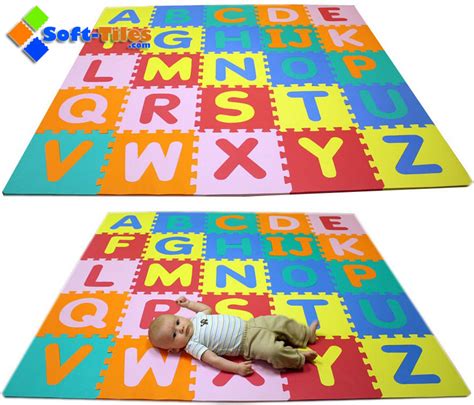 Non-toxic Alphabet Puzzle Mat with Alphabet , ABC 12"X12"baby learn tools