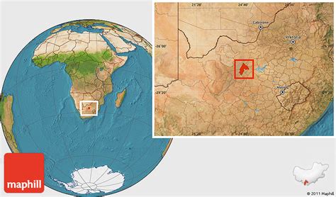 Satellite Location Map Of Taung