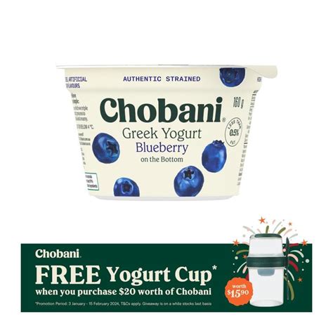 Chobani Greek Yogurt Blueberry 160G Lazada Singapore