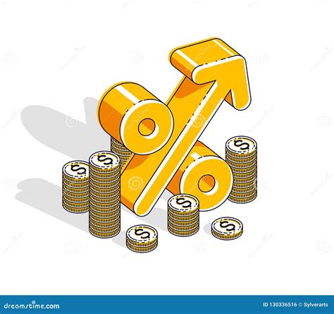 Concepto Del Beneficio De La Renta Del Porcentaje Symbo Dimensional