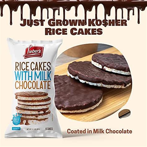 LIEBERS Milk Chocolate Rice Cakes Kosher Certified Dairy Gluten Free