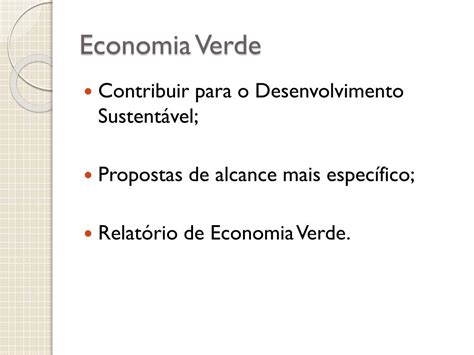 PPT Economia Verde uma solução sustentável PowerPoint Presentation