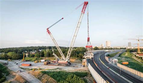 Mammoet Deploys Demag Crawler Crane Cc To Lift Bridge Section