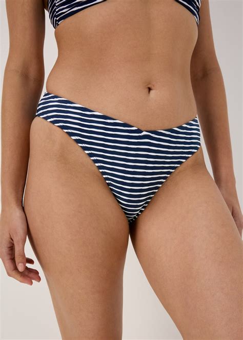 Navy Stripe Bikini Bottoms Matalan