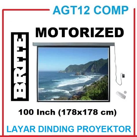 Jual Brite Mr Layar Proyektor Otomatis Inch Layar Dinding