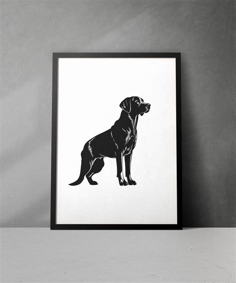 Labrador Retriever Dog SVG Silhouette for Commercial Use Digital ...