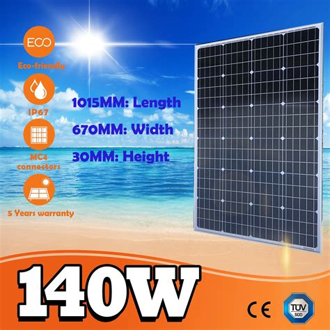 Painel Solar De Vidro Temperado Rígido 280w 200w 140 100 Monocristalino