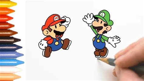 Como Desenhar Mario Bros E Luigi F Cil Mario Luigi Mariobros