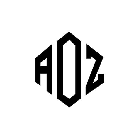 AOZ Buchstaben Logo Design mit Polygon Form AOZ Polygon und Würfelform