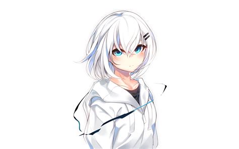 Anime Girl With Short White Hair