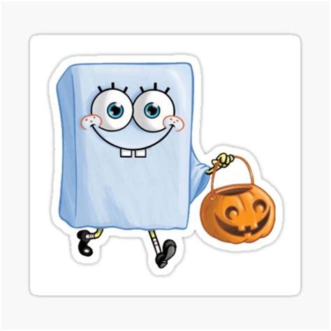 "Spongebob Ghost Costume" Sticker for Sale by Ashley9140 | Redbubble