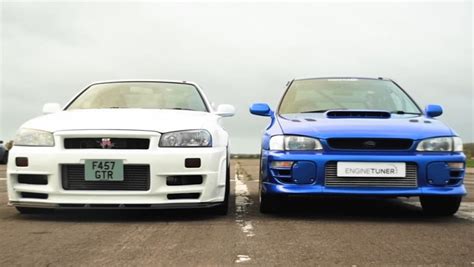 800 Hp Subaru Impreza Wrx Sti Faces 680hp Nissan R34 Gt R It Doesnt End Well Autoevolution