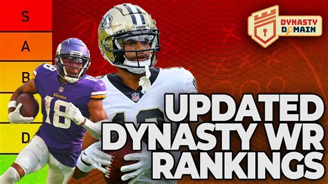 Updated Top 24 Dynasty Wr Rankings And Tiers Dynasty Fantasy Football