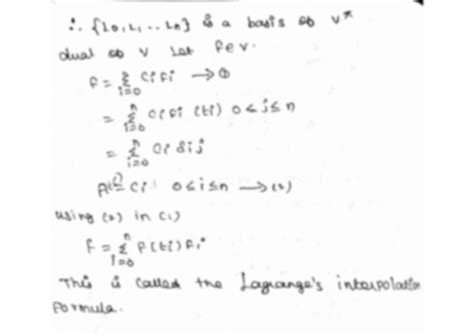 Solution Lagrange Interpolation In Linear Algebra Studypool