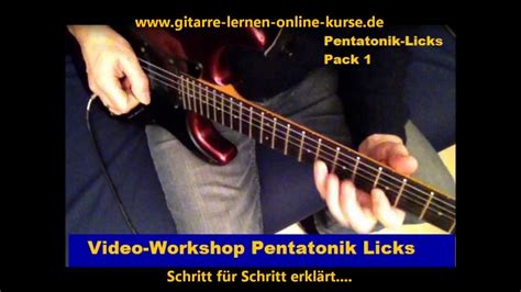 Pentatonik Licks Workshop für E Gitarre downloaden über 40 min Videos