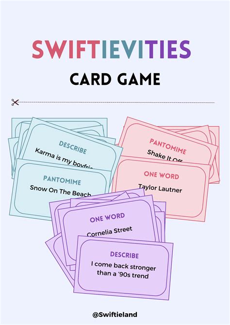 Taylor Swift Inspired Party Card Game 240 Cards Swiftie T