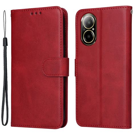 Etui z klapką do Realme C67 Leather Wallet czerwone sklep XGSM pl