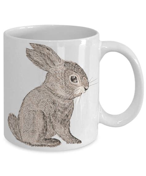 Bunny Rabbit Coffee Mug Cute Rabbits Lover Owner T Cup For Etsy