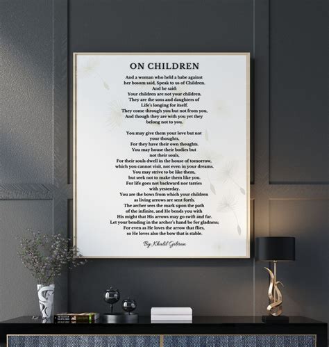 On Children Kahlil Gibran Poem On Children Poem Baby Shower T Mom