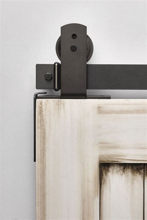 Ultra Modern Top Mounted Barn Door Hardware Kit Rustica Hardware