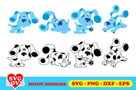 Blues Clues Cute Dog Bundle Svg Blues Clues Svg Svgdream Images And