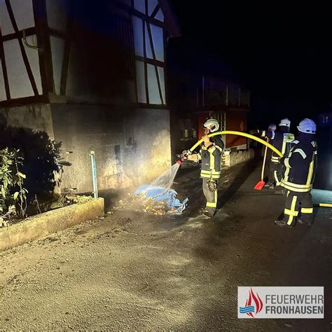 F2 Containerbrand Freiwillige Feuerwehr Fronhausen