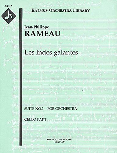 Amazon Les Indes Galantes Suite No For Orchestra Cello Part