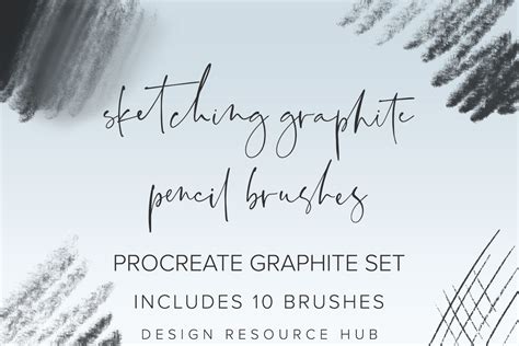 Graphite Sketch Pencil Procreate Brushes Graphic By Design Resource Hub