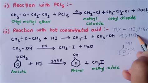 Part 13 Chemical Properties Of Ethers Alcohols Phenols Ethers