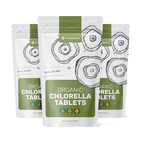 3x BIO Chlorella 400 Mg Skupaj 1125 Tablet FutuNatura Si