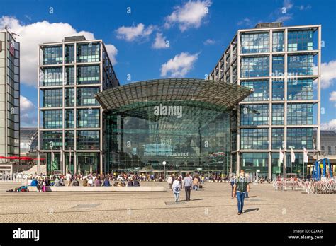 The main Entrance to Berlin Hauptbahnhof Station, Berlin's main railway ...