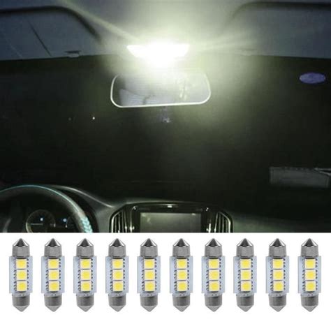 Pcs Mm V Smd Led Ampoule Voiture Lampe D Me Navette Feston