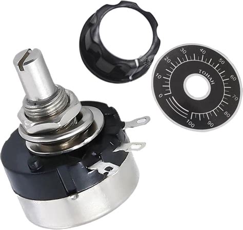 BUNIQ 10 Stück RV24YN20S Potentiometer mit Platte und Drehknopf 1K 2K