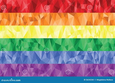 Gay And Lesbian Rainbow Flag In Poly Art Stock Vector Illustration Of Opportunities Mosaic