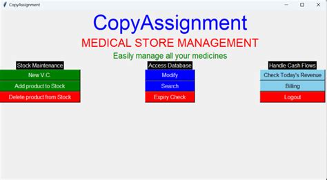 Medical Store Management System Project In Python Copyassignment