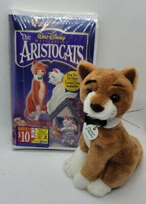 THE ARISTOCATS VHS Walt Disney Masterpiece w/ Thomas O'Malley plush ...