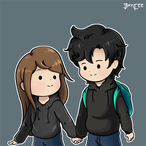 Chibi Couple Holding Hands By Jayceesketches On Deviantart