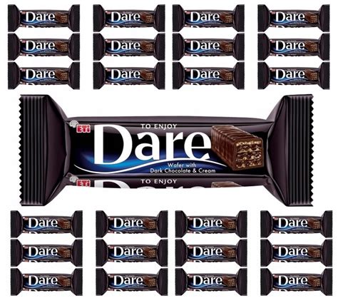 DARE DARK Wafel W CZEKOLADZIE Z KREMEM CZEKOLADOWYM 24 Szt 50 G KARTON