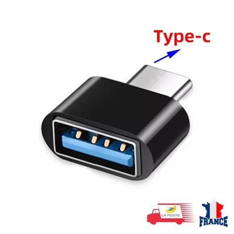 Mini Adaptateur Usb Type C Male Vers Usb A Femelle Otg Universel Pour