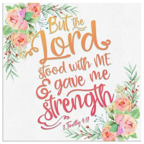 But The Lord Stood With Me And Gave Me Strength Timothy Canvas