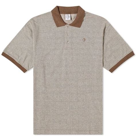 Polar Skate Co Illusion Surf Polo Shirt Brown PSC SP24 61 Solesense