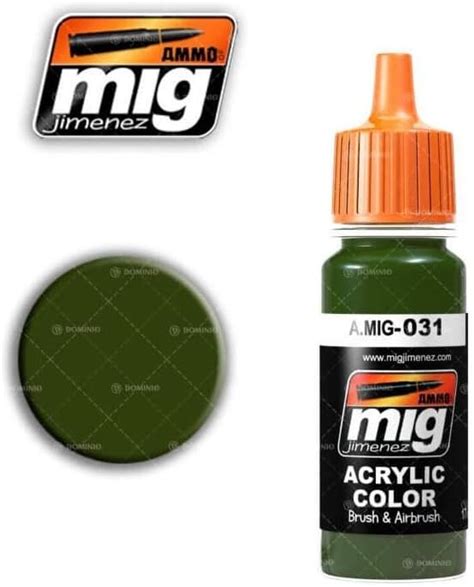 Amazon AMMO MIG 0031 Spanish Green Khaki Acrylic Paints 17 Ml